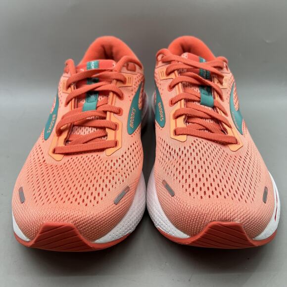 Brooks Adrenaline GTS 22 Running Shoes Women Size 9 Coral Orange Comfort Sneaker - Picture 2 of 8